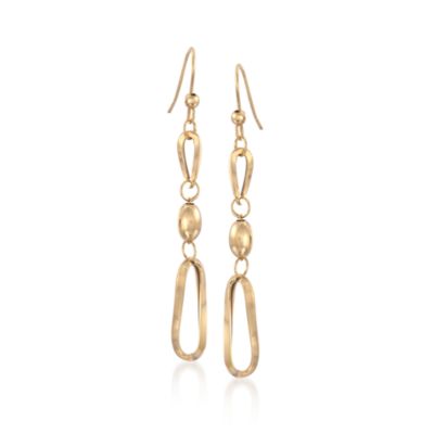 Italian 14kt Yellow Gold Oval-Link Earrings &mdash; Alt Image 1