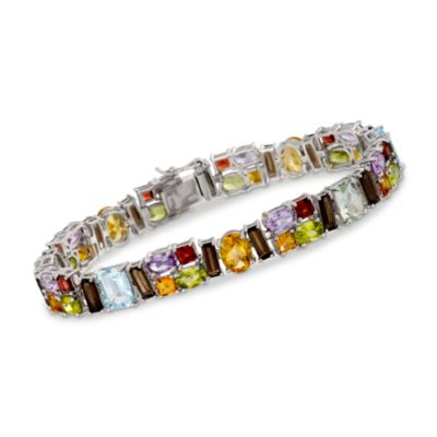 26.10 ct. t.w. Multi-Gem Bracelet in Sterling Silver &mdash; Alt Image 1