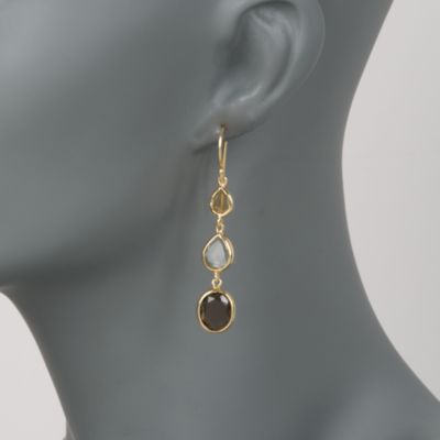 12.00 ct. t.w. Multi-Gem Dangle Earrings In Vermeil. Earwire Earrings &mdash; Alt Image 2