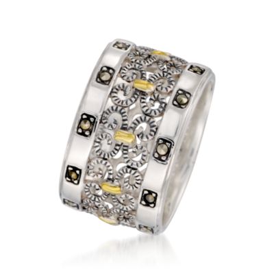 Gray Marcasite Eternity Band in Sterling Silver &mdash; Alt Image 3