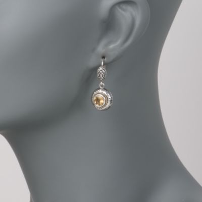 Balinese 2.30 ct. t.w. Citrine Drop Earrings In Two-Tone &mdash; Alt Image 2