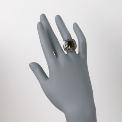 7.20 Carat Green Quartz Block Ring in Sterling Silver. Size 7 &mdash; Alt Image 2