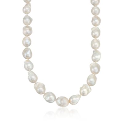 13-16mm Baroque Pearl Necklace in 14kt Yellow Gold. 18" &mdash; Alt Image 1