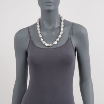 13-16mm Baroque Pearl Necklace in 14kt Yellow Gold. 18" &mdash; Alt Image 3