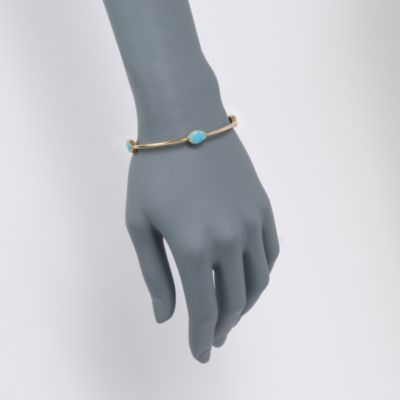 10.00 ct. t.w. Turquoise Bangle Bracelet in Vermeil. 7.5" &mdash; Alt Image 2