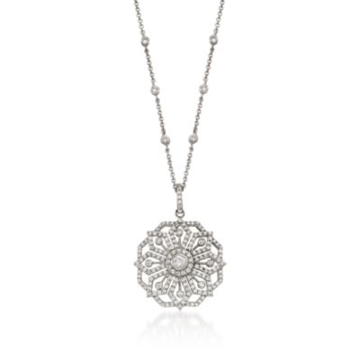 2.30 ct. t.w. CZ Pendant Necklace in Sterling Silver. 16" &mdash; Alt Image 1