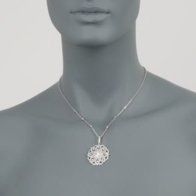 2.30 ct. t.w. CZ Pendant Necklace in Sterling Silver. 16" &mdash; Alt Image 2