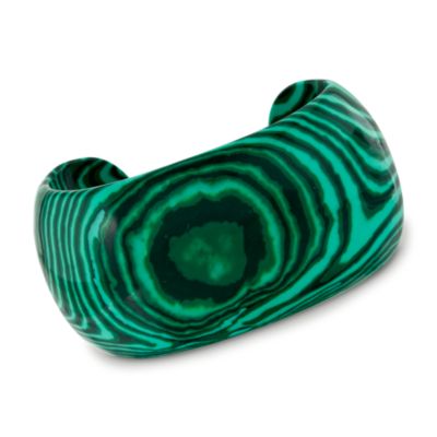 298.00 ct. t.w. Green Malachite Cuff Bracelet. 7.5" &mdash; Alt Image 1