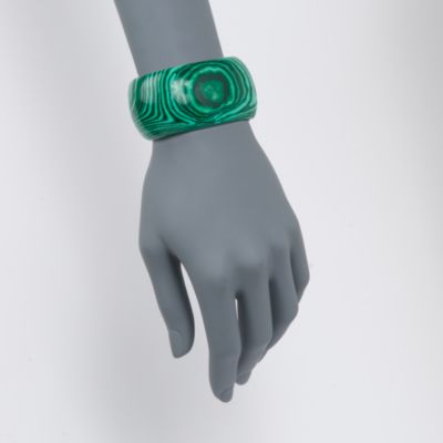 298.00 ct. t.w. Green Malachite Cuff Bracelet. 7.5" &mdash; Alt Image 2
