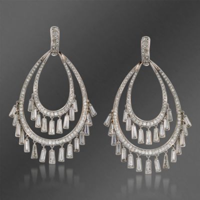 Kwiat 9.69 ct. t.w. Diamond "Legacy" Chandelier Earrings in 18kt White Gold &mdash; Alt Image 1