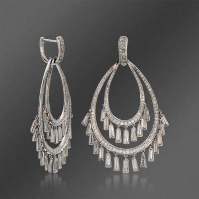 Kwiat 9.69 ct. t.w. Diamond "Legacy" Chandelier Earrings in 18kt White Gold &mdash; Alt Image 3