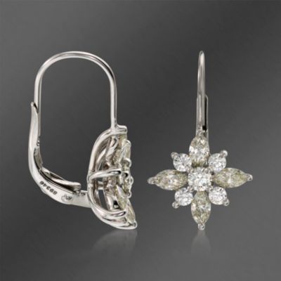 Kwiat 1.85 ct. t.w. Diamond "Star" Drop Earrings in Platinum and 18kt White Gold &mdash; Alt Image 3