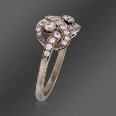 Kwiat .45 ct. t.w. Diamond "Vintage" Knot Ring in 18kt White Gold &mdash; Alt Image 3
