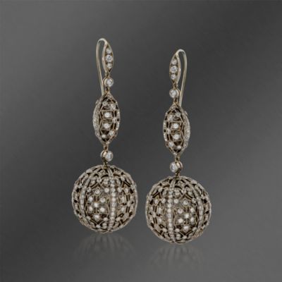 Kwiat 8.20 ct. t.w. Diamond "Vintage" Earrings in 18kt White Gold &mdash; Alt Image 1