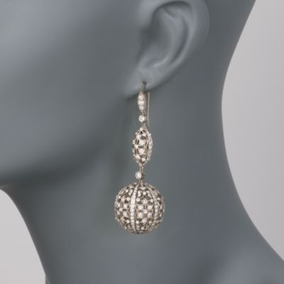 Kwiat 8.20 ct. t.w. Diamond "Vintage" Earrings in 18kt White Gold &mdash; Alt Image 2