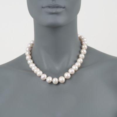 13-15mm Pearl Necklace in 14kt Yellow Gold Clasp &mdash; Alt Image 3