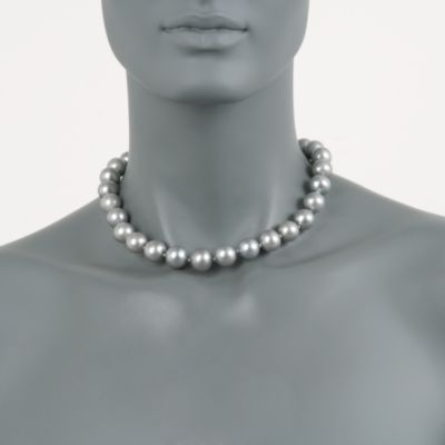 Gray 13-15mm Pearl Strand Necklace in 14kt Yellow Gold &mdash; Alt Image 2