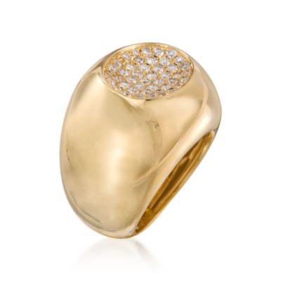 .75 ct. t.w. Pave Diamond Oval Ring in 14kt Yellow Gold. Size 6.5 &mdash; Alt Image 3
