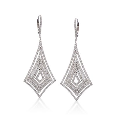 3.50 ct. t.w. Diamond Drop Earrings in 18kt White Gold &mdash; Alt Image 1