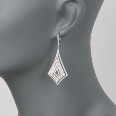 3.50 ct. t.w. Diamond Drop Earrings in 18kt White Gold &mdash; Alt Image 2