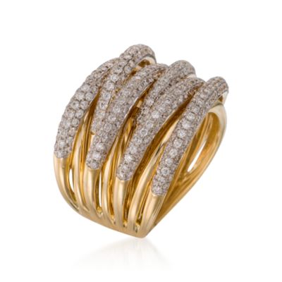 2.50 ct. t.w. Pave Diamond Ring in 18kt Yellow Gold. Size 6.5 &mdash; Alt Image 3