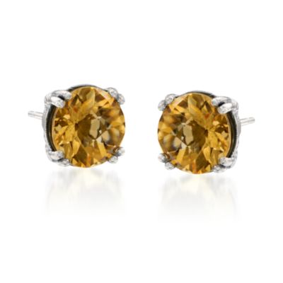 8.00 ct. t.w. Citrine Stud Earrings in Sterling Silver &mdash; Alt Image 1