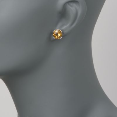 8.00 ct. t.w. Citrine Stud Earrings in Sterling Silver &mdash; Alt Image 2