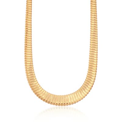 Graduated Flex Necklace in 14kt Gold Over Sterling Silver. 17" &mdash; Alt Image 1