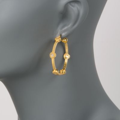 .25 ct. t.w. Diamond Station Hoops In Vermeil &mdash; Alt Image 2