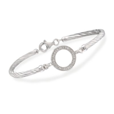 .10 ct. t.w. Diamond Cabled Bracelet in Sterling Silver &mdash; Alt Image 1