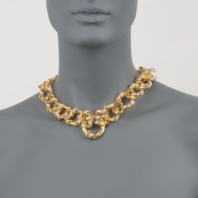 C. 1980 Vintage 9.00 ct. t.w. Diamond Collar Necklace in 18kt Yellow Gold. 16.5" &mdash; Alt Image 2
