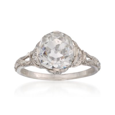 C. 1910 Vintage 2.68 ct. t.w. Certified Diamond Engagement Ring In Platinum. Size 6.25 &mdash; Alt Image 1