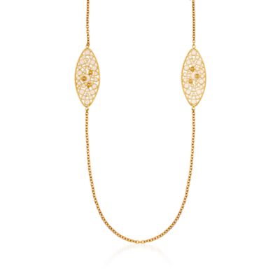 Roberto Coin "Bollicine" 18kt Yellow Gold Necklace With Diamonds &mdash; Alt Image 1