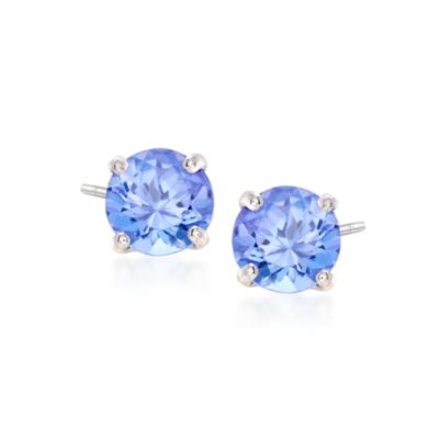 .95 ct. t.w. Tanzanite Stud Earrings in 14kt White Gold &mdash; Alt Image 1