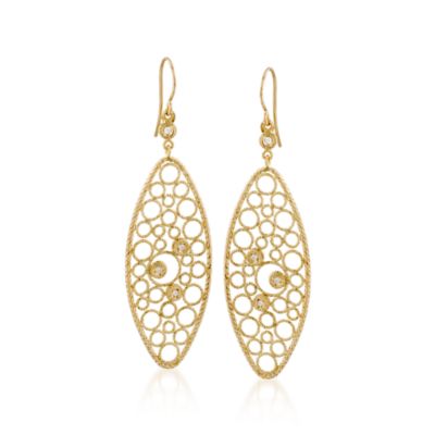 Roberto Coin .17 ct. t.w. "Bollicine" Diamond Earrings in 18kt Yellow Gold &mdash; Alt Image 1
