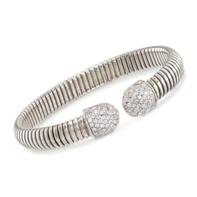 1.90 ct. t.w. Diamond-Edged Bracelet in 14kt White Gold . 7" &mdash; Alt Image 1
