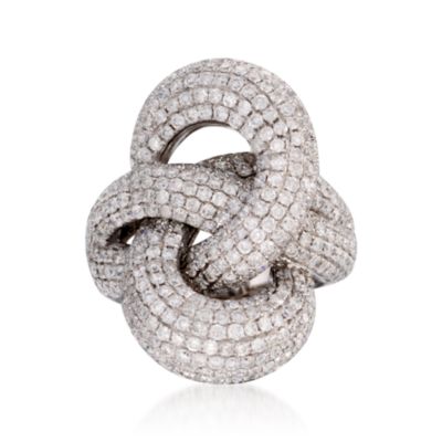 4.85 ct. t.w. Diamond Knot Ring in 18kt White Gold &mdash; Alt Image 1