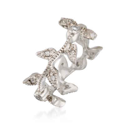 .10 ct. t.w. CZ Vine Eternity Band in Sterling Silver &mdash; Alt Image 3