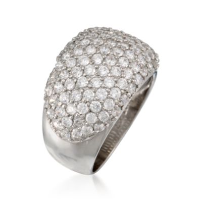 2.10 ct. t.w. Pave CZ Dome Ring in Sterling Silver &mdash; Alt Image 3