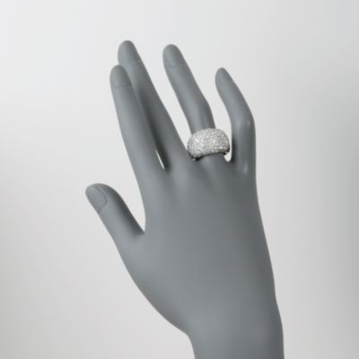 2.10 ct. t.w. Pave CZ Dome Ring in Sterling Silver &mdash; Alt Image 2
