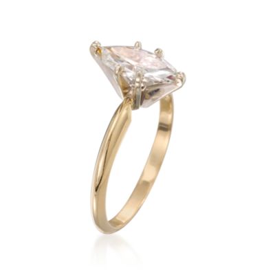 C. 1990 Vintage 1.01 Carat Diamond Solitaire Engagement Ring in 14kt Yellow Gold. Size 5.5 &mdash; Alt Image 3