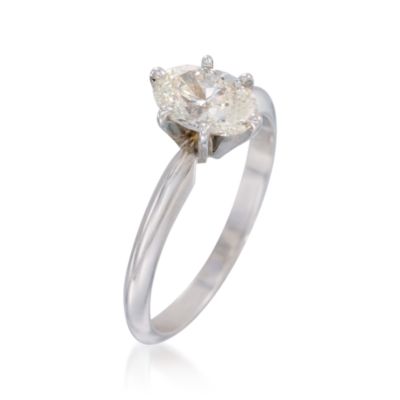 C. 1990 Vintage 1.02 Carat Diamond Solitaire Engagement Ring in 14kt White Gold. Size 6.25 &mdash; Alt Image 3