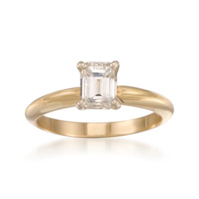 C. 2000 Vintage 1.00 Carat Diamond Solitaire Engagement Ring in 14kt Yellow Gold. Size 5.75 &mdash; Alt Image 1