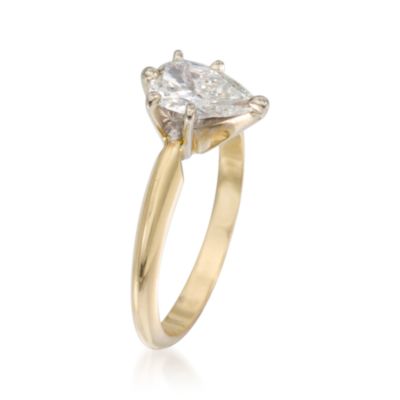 C. 1980 Vintage .71 Carat Diamond Solitaire Engagement Ring in 14kt Yellow Gold. Size 5.5 &mdash; Alt Image 3