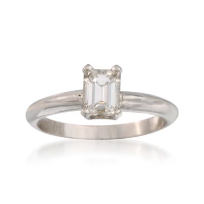 C. 1990 Vintage .65 Carat Diamond Solitaire Engagement Ring in Platinum. Size 5.5 &mdash; Alt Image 1