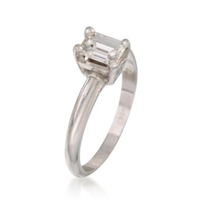 C. 1990 Vintage .65 Carat Diamond Solitaire Engagement Ring in Platinum. Size 5.5 &mdash; Alt Image 3