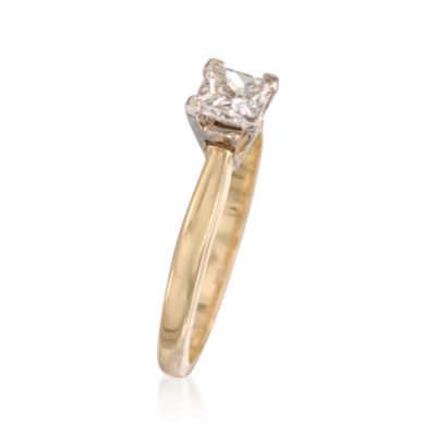 C. 2000 Vintage .50 Carat Diamond Solitaire Engagement Ring in 14kt Yellow Gold. Size 5.75 &mdash; Alt Image 3