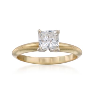 C. 1990 Vintage 1.01 Carat Diamond Solitaire Engagement Ring in 14kt Yellow Gold. Size 5.75 &mdash; Alt Image 1