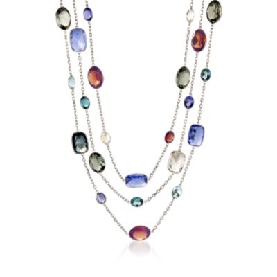 Swarovski Crystal "Pamela" Multicolored Crystal Necklace. 15.5" &mdash; Alt Image 1