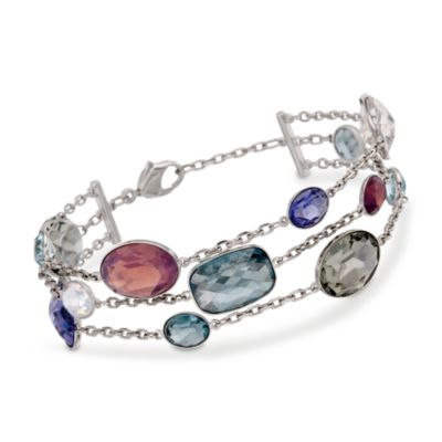 Swarovski Crystal "Pamela" Multicolored Crystal Bracelet. 6.25" &mdash; Alt Image 1
